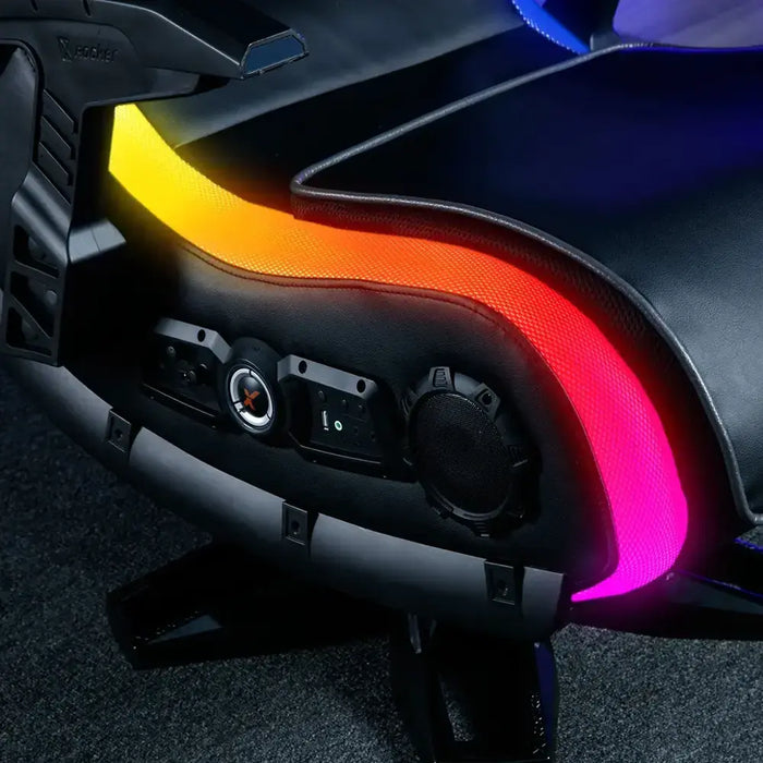 X Rocker - Evo Elite 4.1 Gaming Chair with Built-in Audio Surround Sound System - Black - new