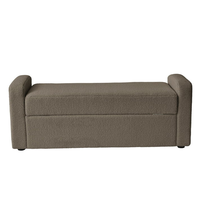 Better Homes & Gardens Springwood 55.12" Storage Bench, Truffle Brown - open_box