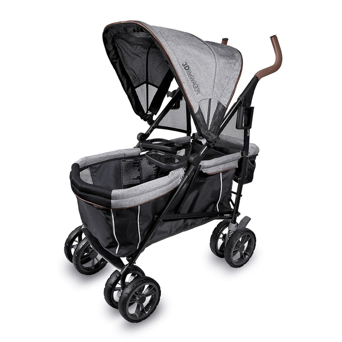 Summer Infant 3Dlite Wagon Convenience Lightweight Stroller for Infants, Accommodates up to 50 Pounds and Holds 2 Children, Black/Gray - new