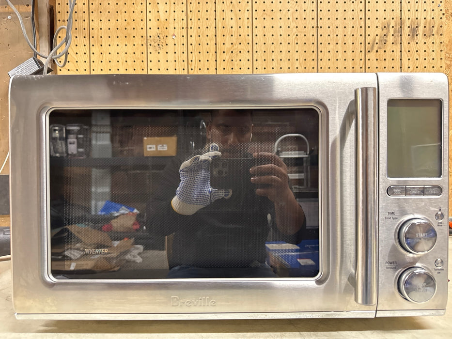 Breville - the Smooth Wave 1.2 Cu. Ft. Microwave - Stainless Steel - open_box