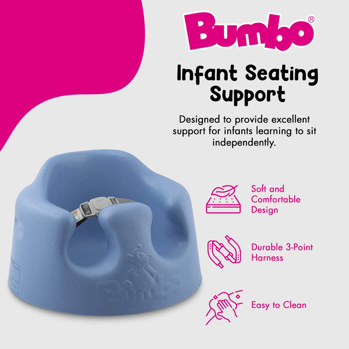 Bumbo Baby Floor Seat – Portable Infant Booster, Powder Blue - new