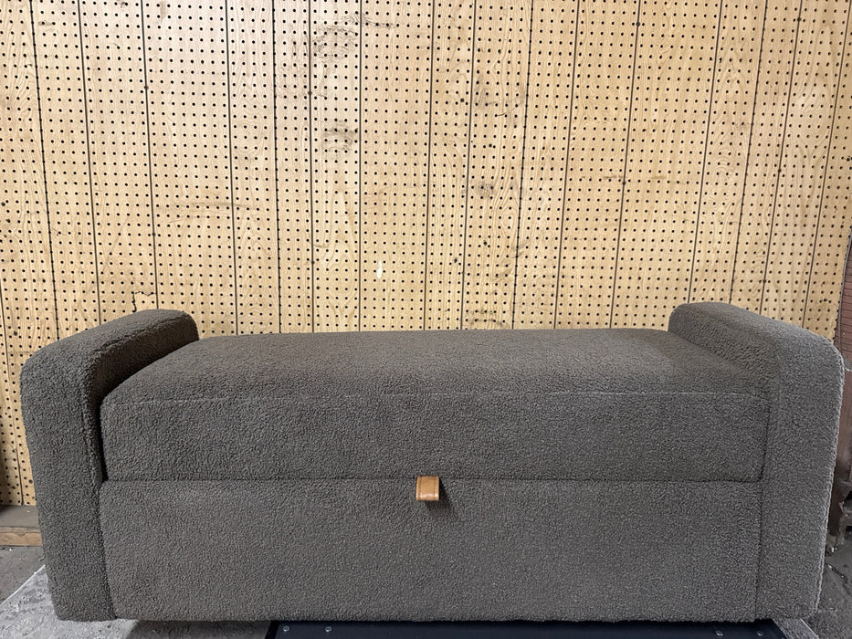 Better Homes & Gardens Springwood 55.12" Storage Bench, Truffle Brown - open_box