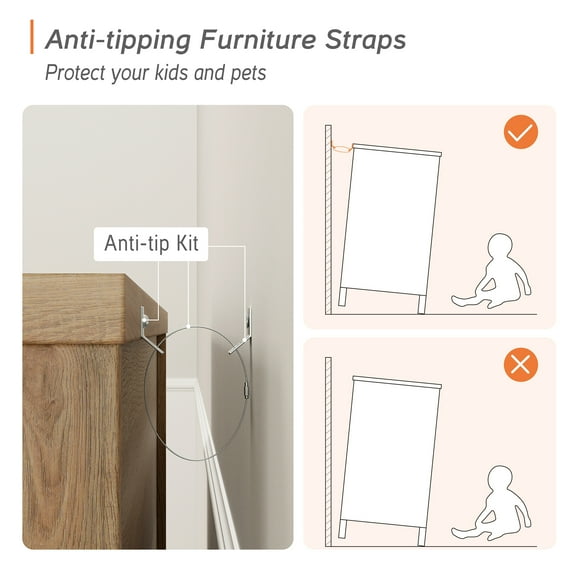 Oak End Tables with Drawers, Mid Century Modern Wooden Closet Storage Organizer - open_box