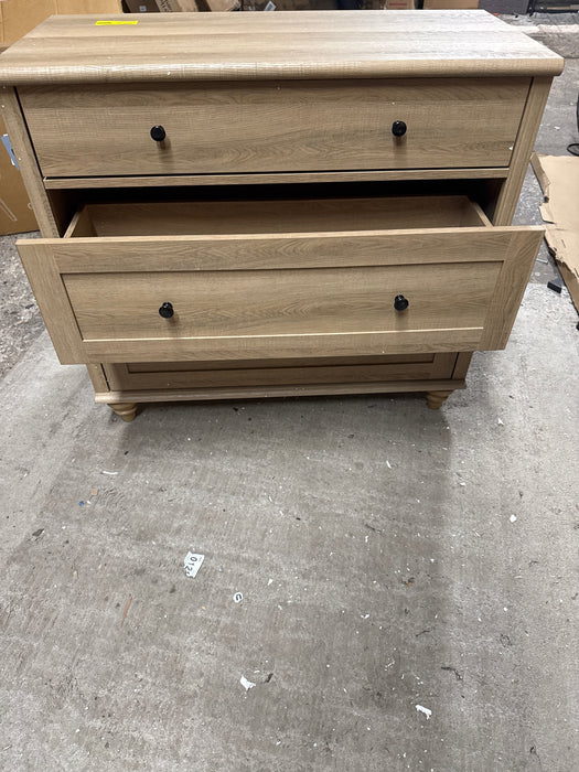 Oak End Tables with Drawers, Mid Century Modern Wooden Closet Storage Organizer - open_box