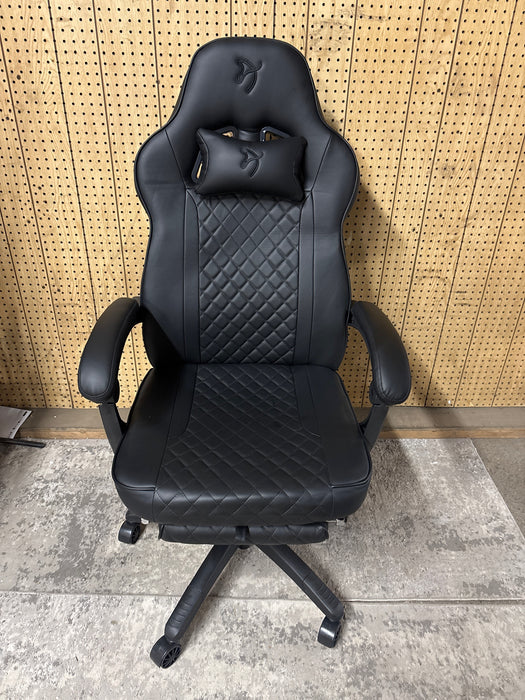 Arozzi - Mugello Special Edition Gaming Chair with Footrest - Pure Black - open_box