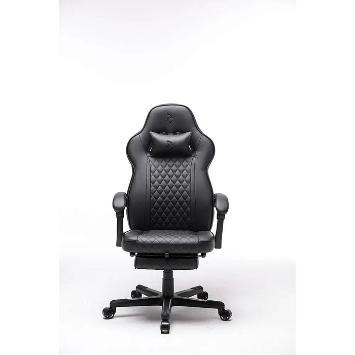 Arozzi - Mugello Special Edition Gaming Chair with Footrest - Pure Black - open_box