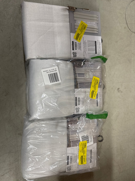 Mainstays Textured Solid Blackout Grommet Curtain Panel Pair, Set of 2, Ivory, 37" W x 63" L - open_box