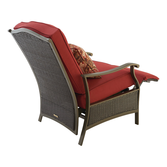 Better Homes and Gardens Providence Outdoor Recliner, Red - open_box