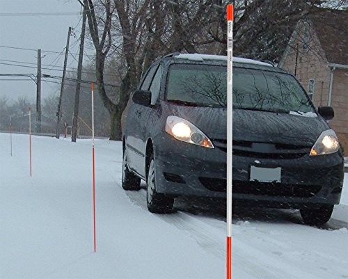 Blazer International 381ODM-24 Orange 48-Inch Fiberglass Pole Reflective Driveway Marker, 24 Pack - open_box