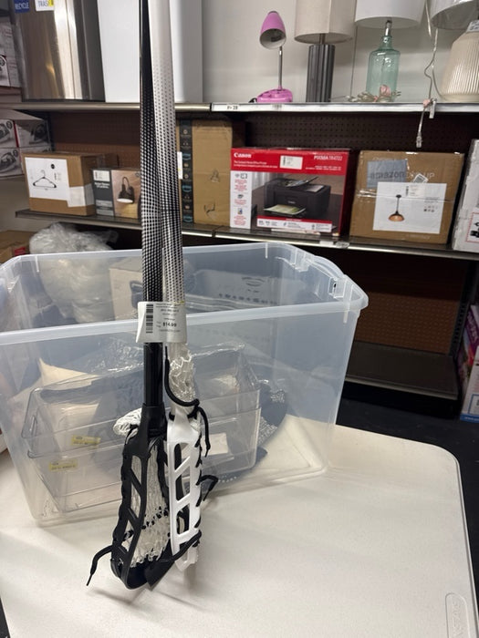 Athletic Works Mini Lacrosse Sticks and Ball Set for Kids, Black/White - new