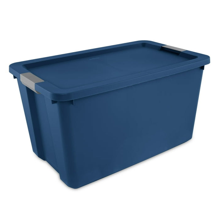 Sterilite Extra Large Storage Bin, 34 Gallon Plastic Storage Container with Latch Lid, Blue - new