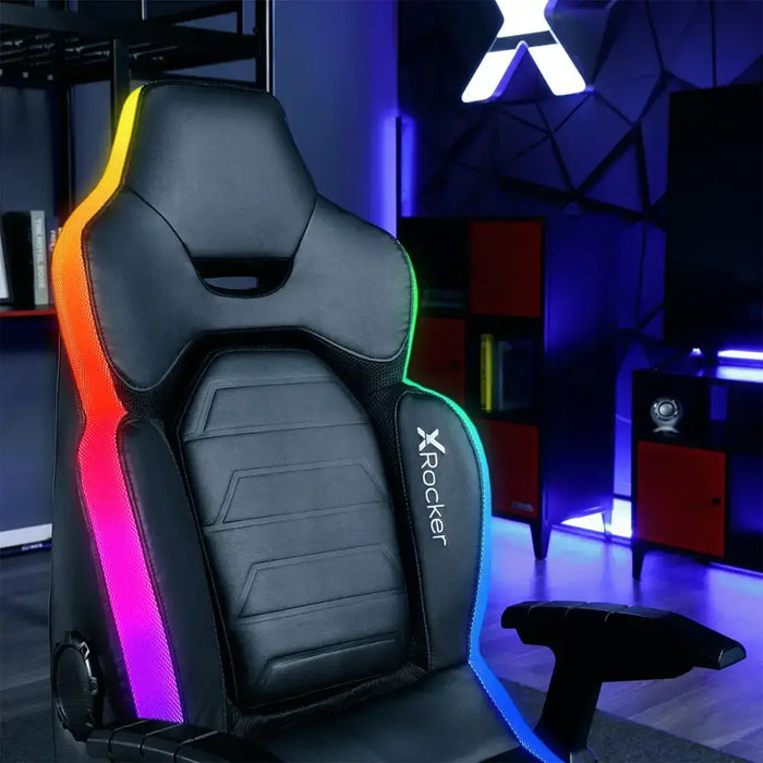 X Rocker - Evo Elite 4.1 Gaming Chair with Built-in Audio Surround Sound System - Black - new