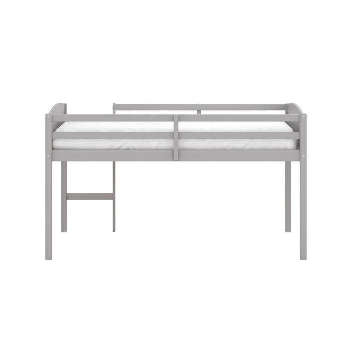 Living Essentials by Hillsdale Alexis Wood Arch Twin Jr. Loft Bed, Gray - new