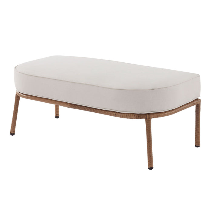 Better Homes & Gardens Willow Sage All-Weather Wicker Outdoor Loveseat and Ottoman Set, Beige - new