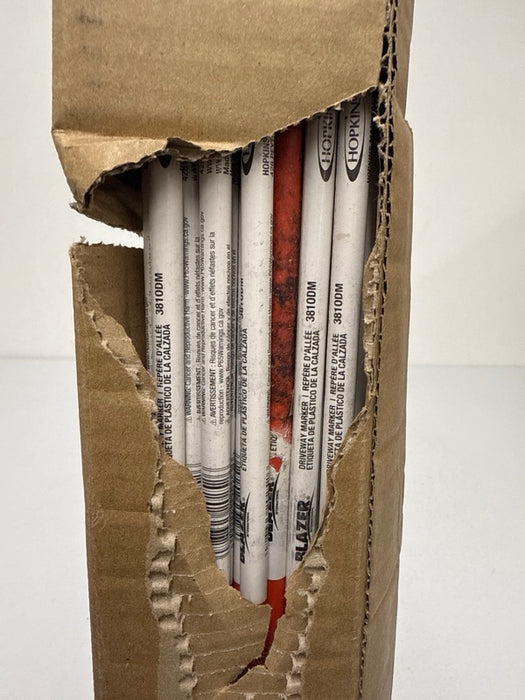 Blazer International 381ODM-24 Orange 48-Inch Fiberglass Pole Reflective Driveway Marker, 24 Pack - open_box