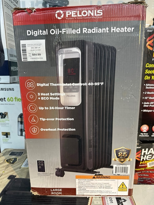 Pelonis - Digital Oil-Filled Radiator Heater - Model# HO-0280 - new