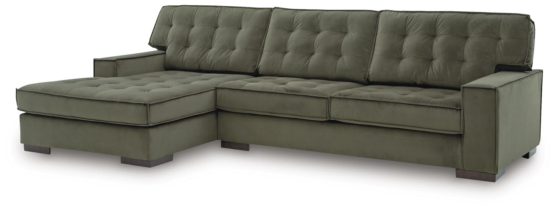 Chalcombe Olive 2-Piece Sectional with Chaise - Brand New