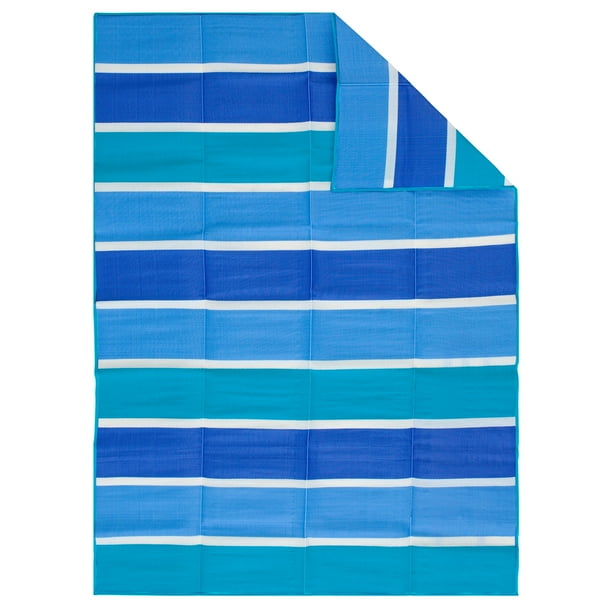 Mainstays 5'x7' Aqua Blue Beach Mat - new