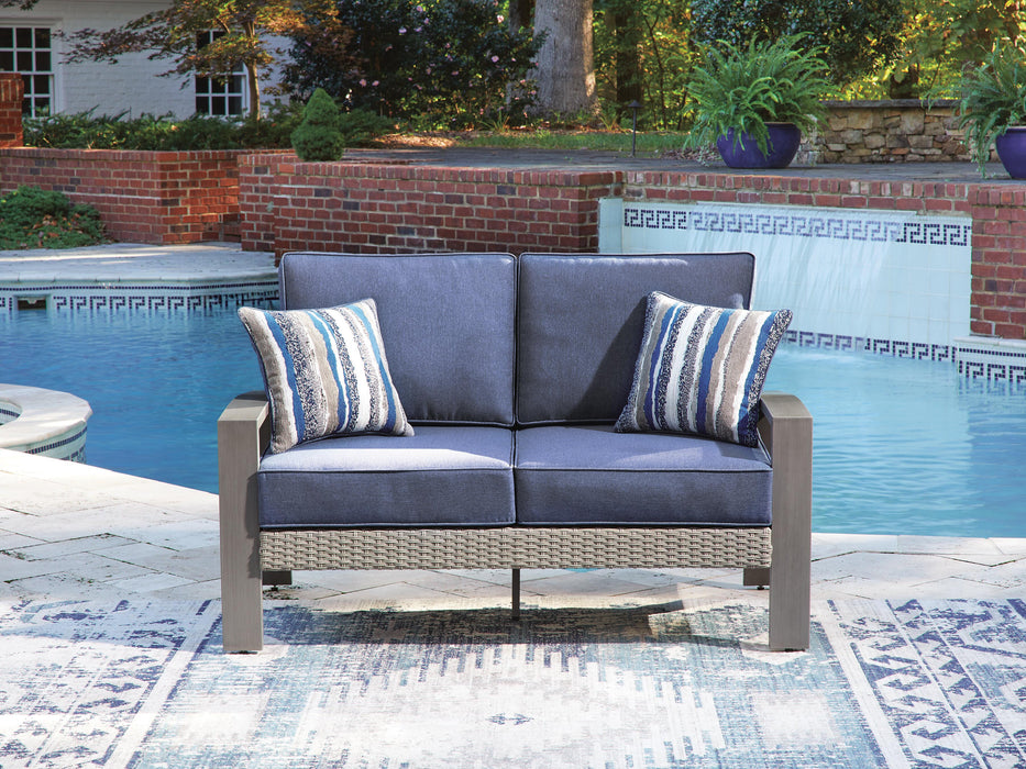 Dillon Beach Blue/Gray Loveseat w/Cushion
