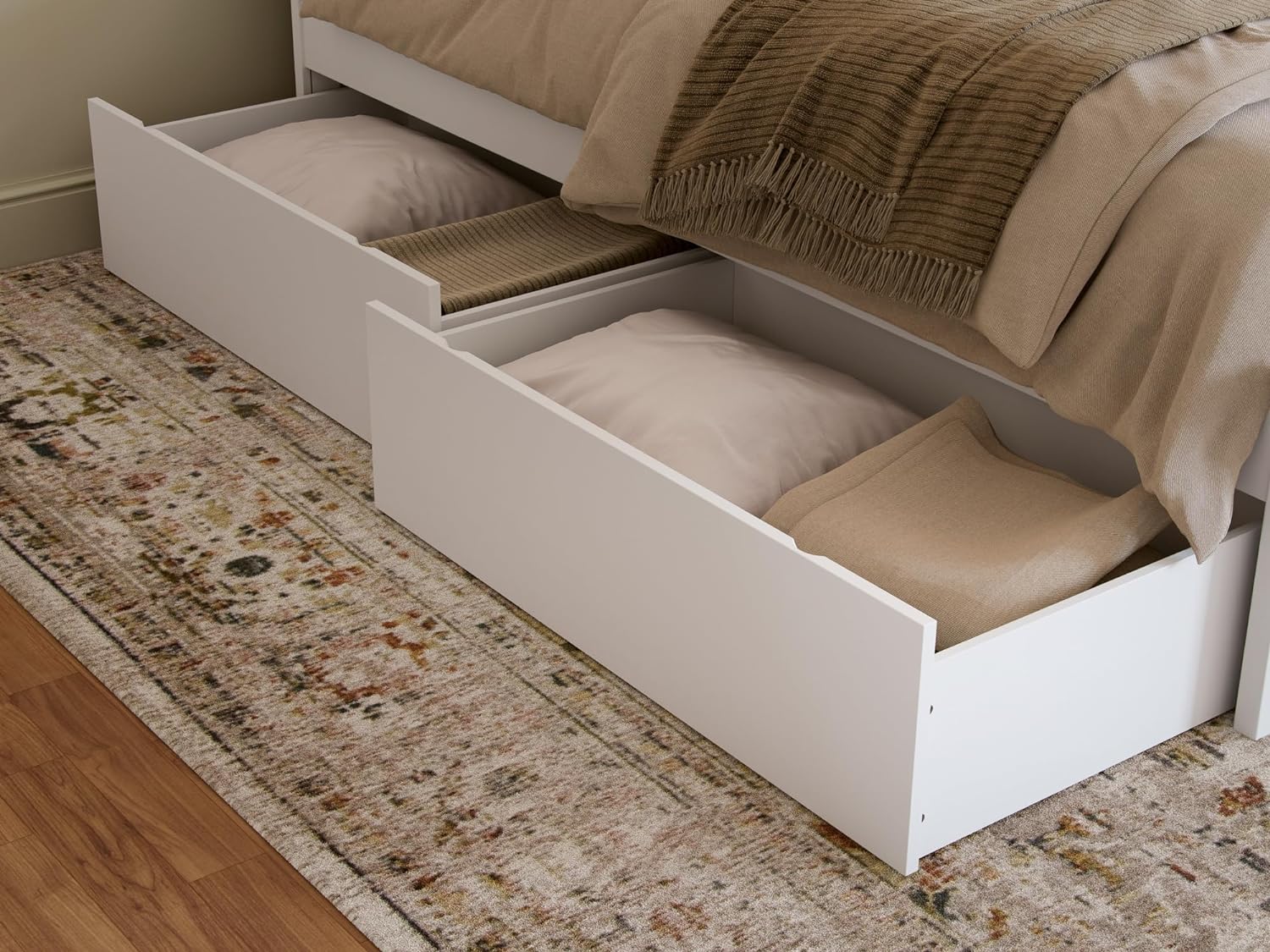 AFI Urban Queen/King/Twin XL Size Bed Drawers in White - new