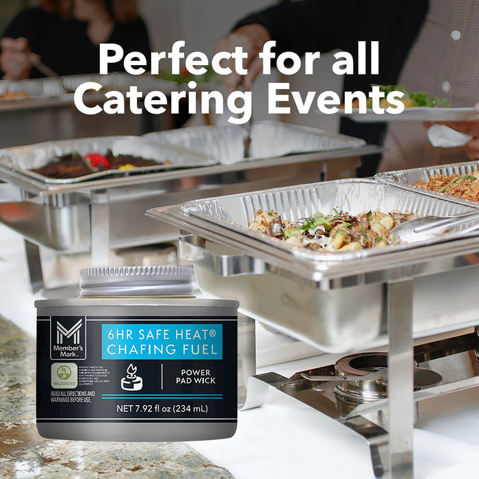 Member's Mark 6-Hour Safe Heat Chafing Fuel with PowerPad, 12 ct. - open_box