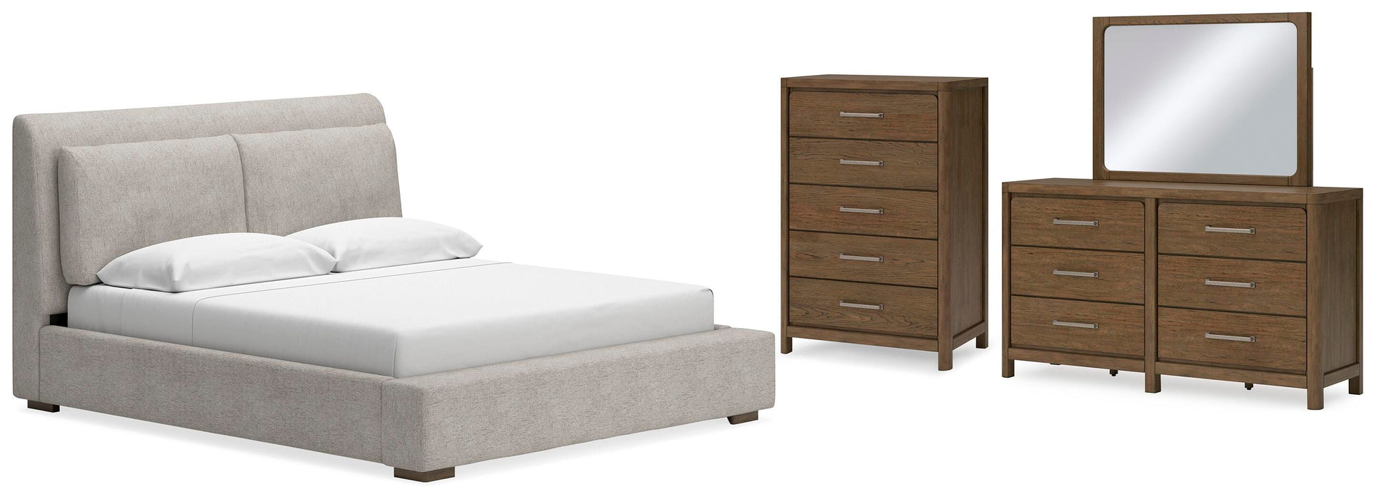 Cabalynn Light Brown Upholstered Bedroom Collection