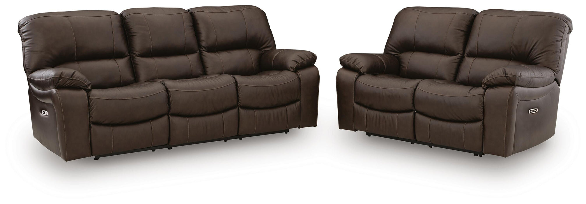 Leesworth Dark Brown Leesworth Sofa and Loveseat