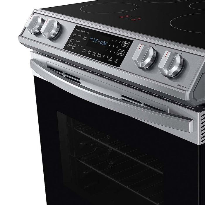 Samsung - 6.3 cu. ft. Smart Instant Heat Slide-in Induction Range with Air Fry & Convection+ - Stainless Steel - display_model