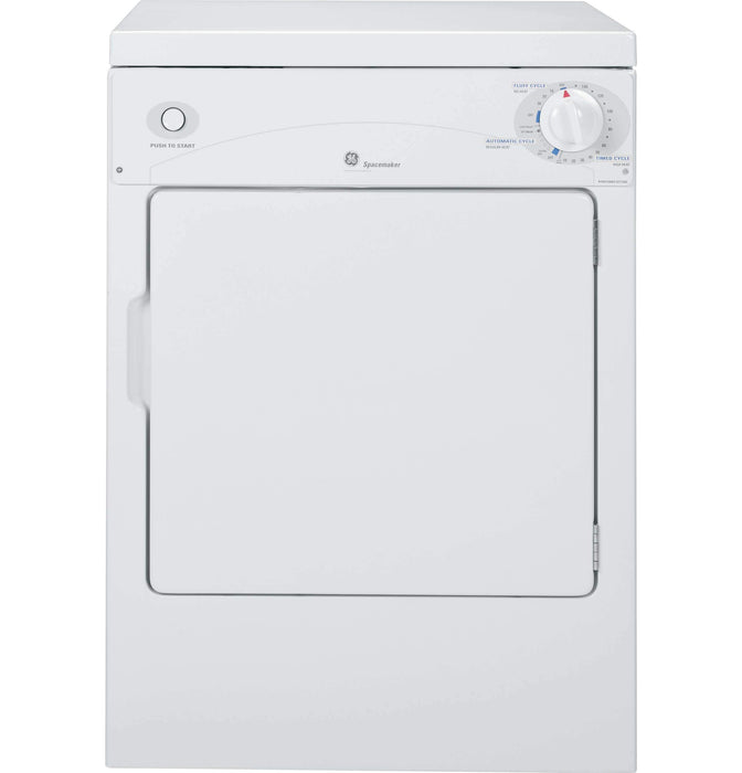 GE DSKP333ECWW Spacemaker 24" Portable Electric Dryer with 3.6 Cubic. Ft. Capacity - display_model