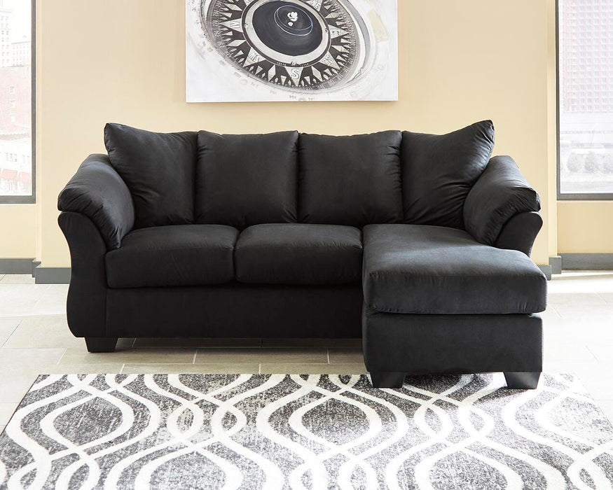 Darcy Black Sofa Chaise