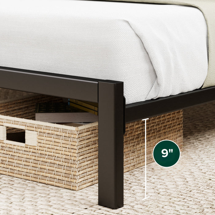 Zinus 35" Shen Bamboo Wood and Metal Platform Bed Frame, Queen - new