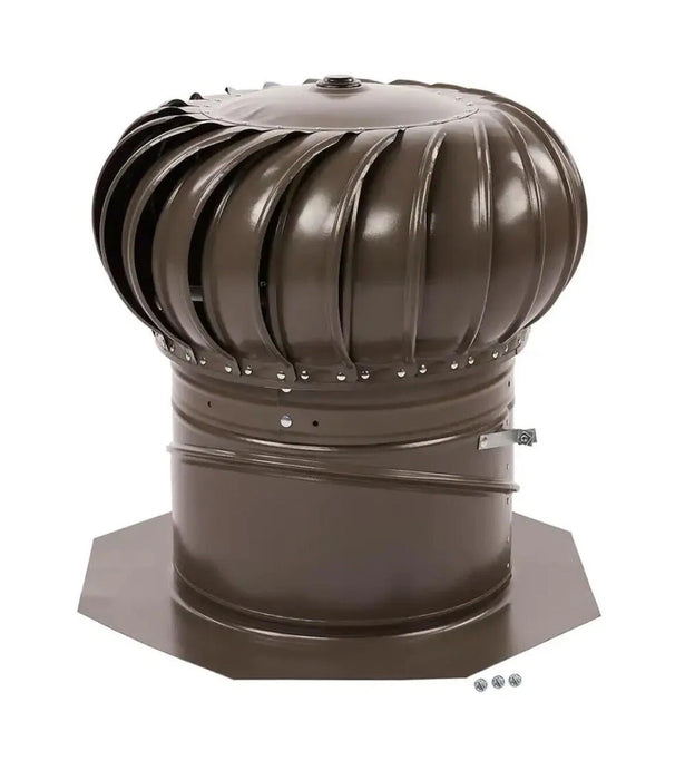 MasterFlow 12 in Rotary Turbine Ventilator from Steel & Weathered Wood (GIC12WW) - new