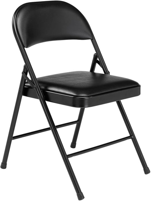 Global Industrial Steel Frame Folding Chair, Padded Vinyl Seat and Back - new