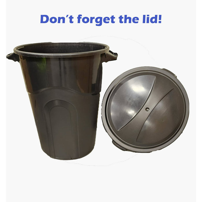 Hyper Tough 32 Gallon Heavy Duty Injection Molded Trash Can with Click Lock Lid - new