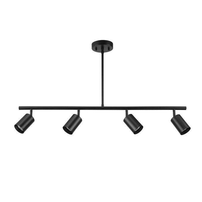 Globe Electric 60222 Willard 4-Light Adjustable Height Track Lighting, Matte Black - open_box
