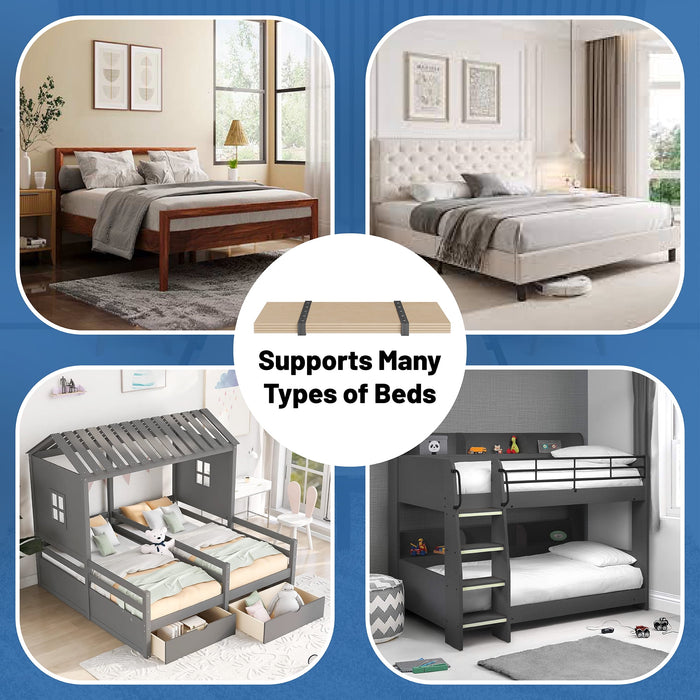 Continental Sleep, Folding Bunkie Board – Low-Profile 66″ x 52″ Mattress Support Platform for Daybeds, Bunk Beds, Futons & Metal/Wood Frames – Prevents Sagging, Easy to Install & Sto