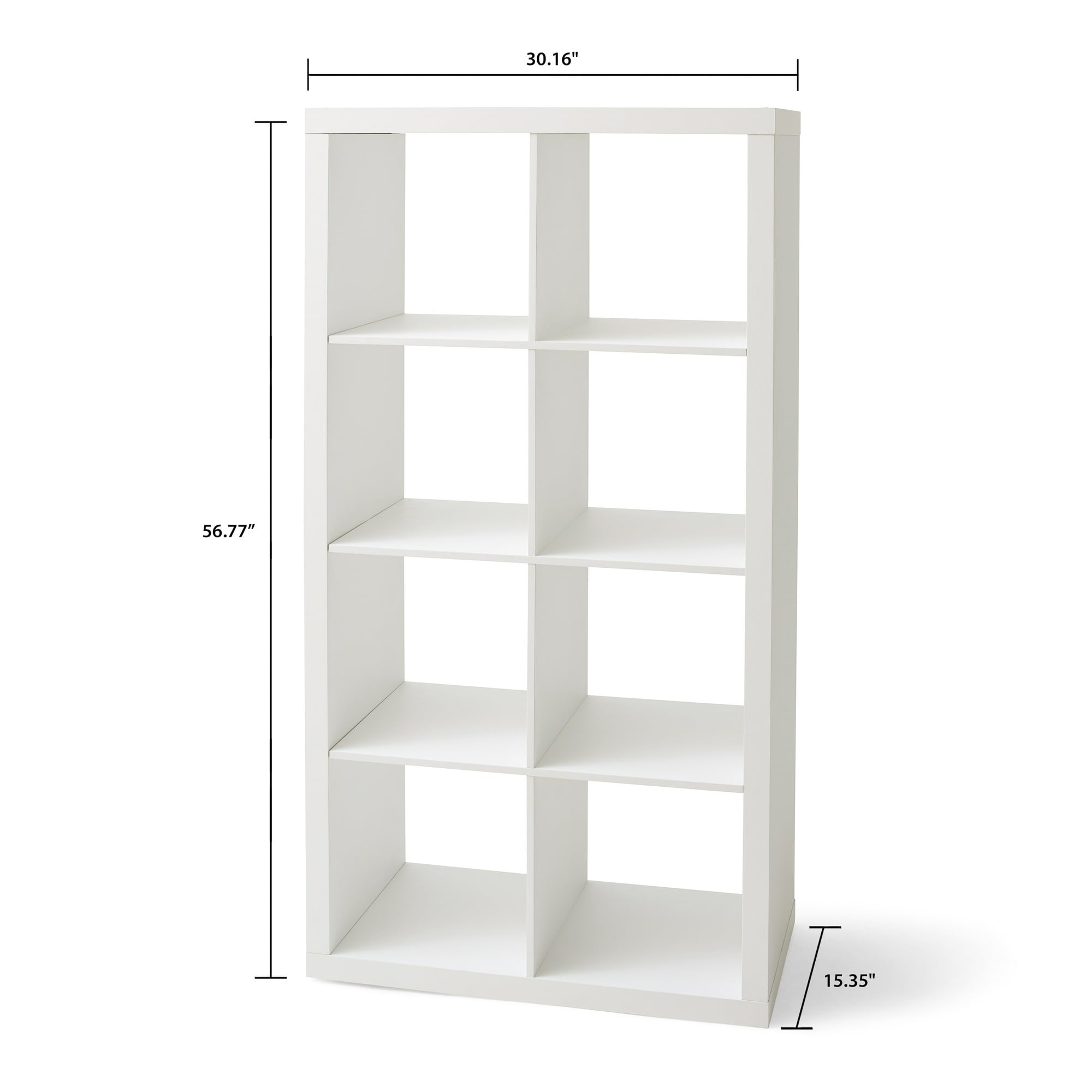 Better Homes & Gardens 8-Cube Storage Organizer, White Texture - open_box