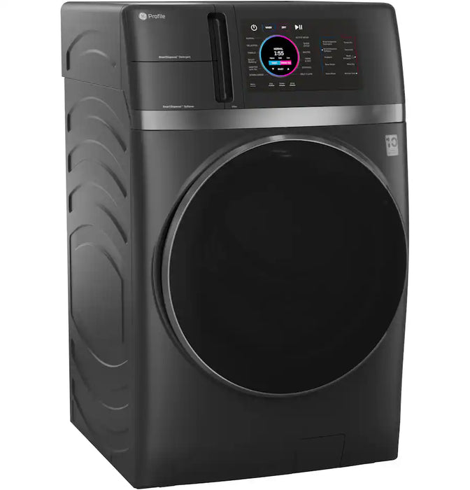 GE Profile - UltraFast 4.8 Cu. Ft. High-Efficiency Smart Front Load Washer and Electric Dryer Combo with Ventless Heat Pump - Carbon Graphite - new