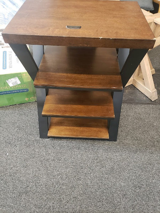 Whalen Furniture - Tower Stand for TVs Up to 32" - Medium Brown Cherry - display_model