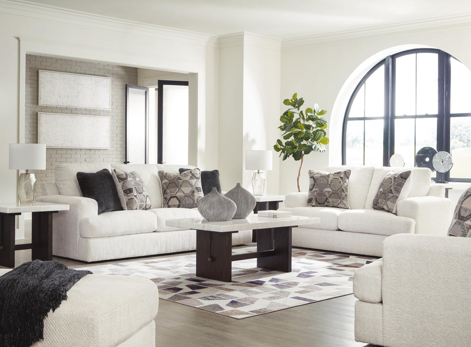 Karinne Linen Karinne Sofa, Loveseat, Chair and Ottoman