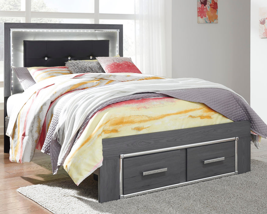 Lodanna Gray Lodanna Full Panel Bed with 2 Storage Drawers