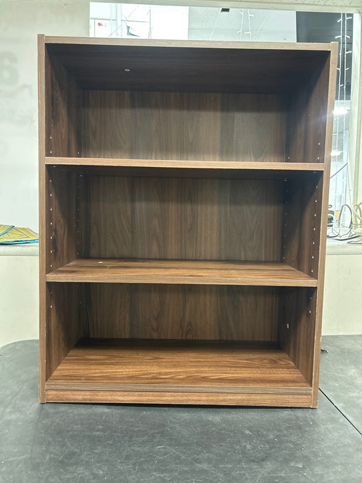 Mainstays 3-Shelf Bookcase with Adjustable Shelves, Canyon Walnut - new