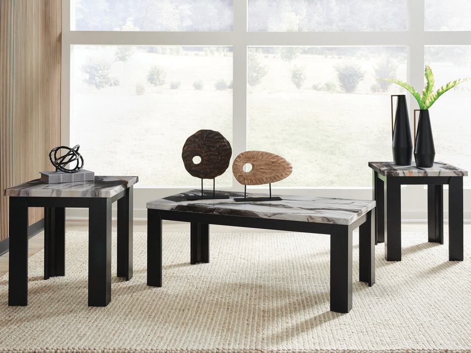 Jazmore Dark Brown Occasional Table Set (3/CN)