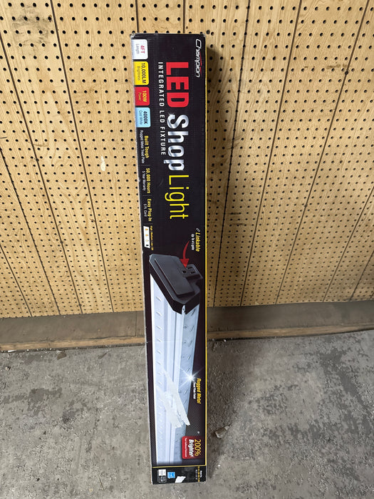 Champion Electronics 4ft LED Shop Light 10,000 Lumen with Motion Sensor, Steel Tread Plate - new