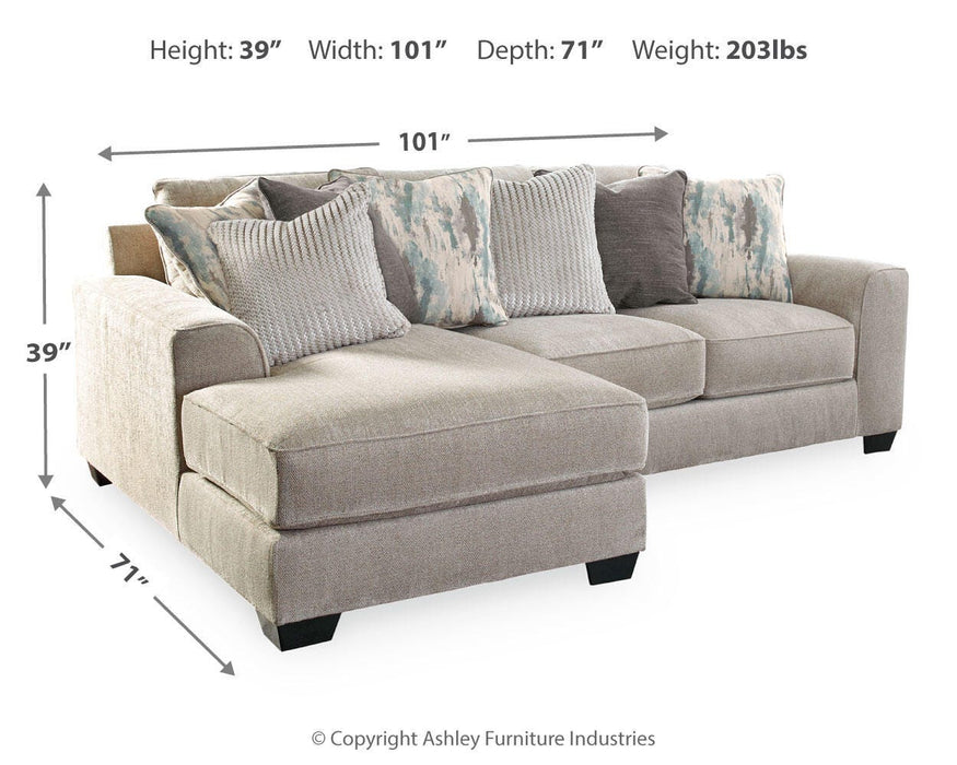 Ardsley Pewter Ardsley 2-Piece Sectional with Chaise