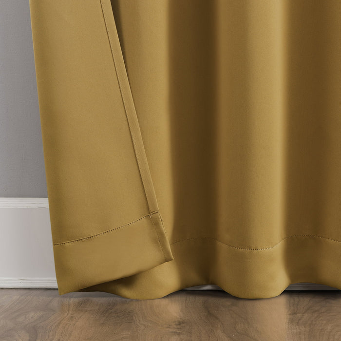 Sun Zero Nolan 1-Piece Energy Saving Blackout Tab Top Curtain Panel, 40"x84", Gold - open_box