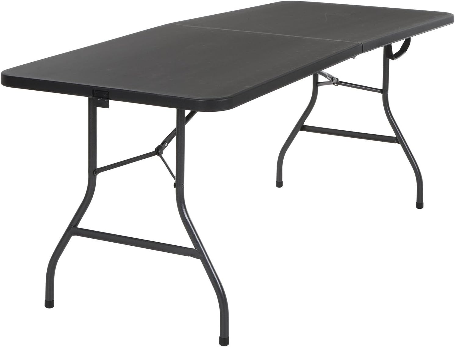 Cosco 6 Foot Centerfold Folding Table, Black - open_box