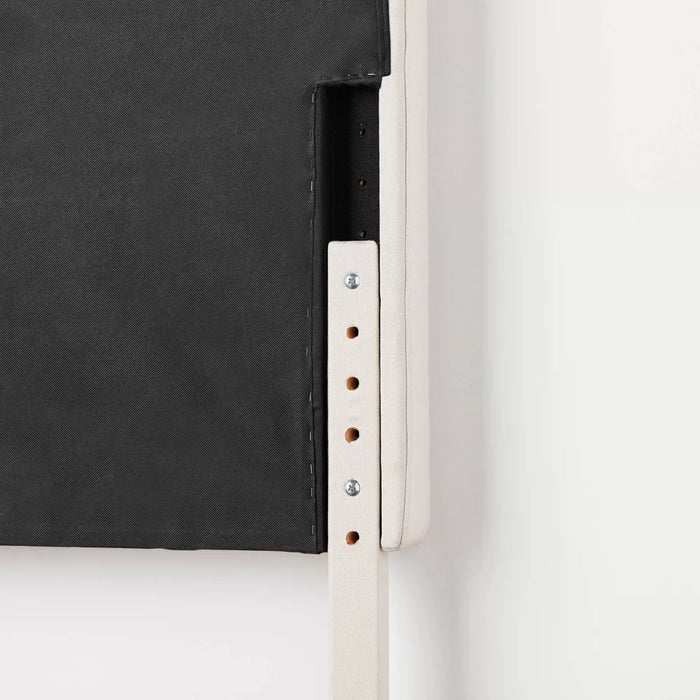 Full/Full XL Emmie Adjustable Upholstered Headboard with Diamond Tufting Cream - Brookside Home - new