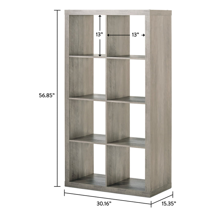 Better Homes & Gardens 8-Cube Storage Organizer, Rustic Gray - new