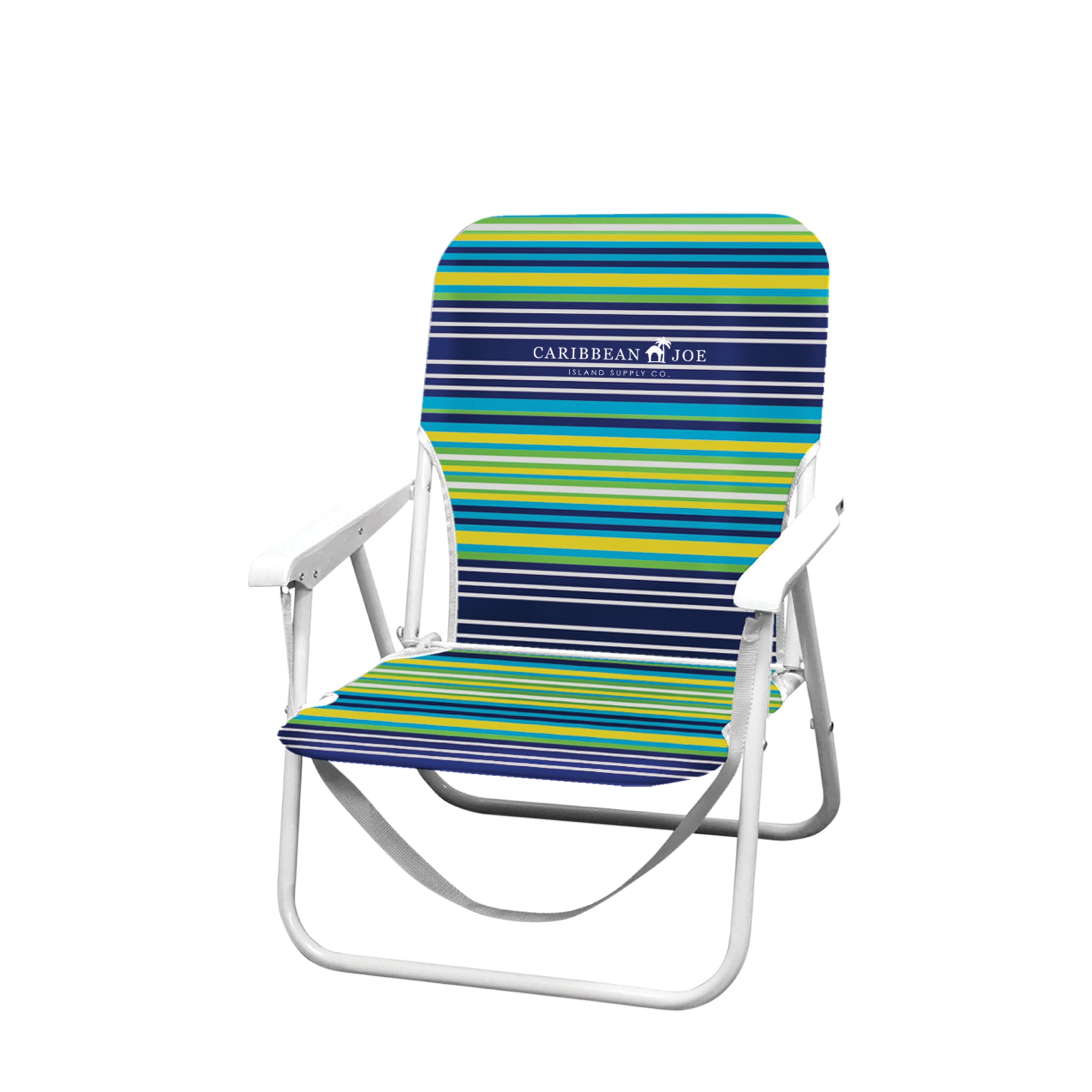 Caribbean Joe Folding Beach Chair, One Position with Armrests - open_box